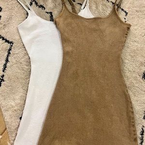 🤍SKIMS🤎 Terry Slip Dress Bundle in colors Marble & Desert-Size XS *RARE FIND*